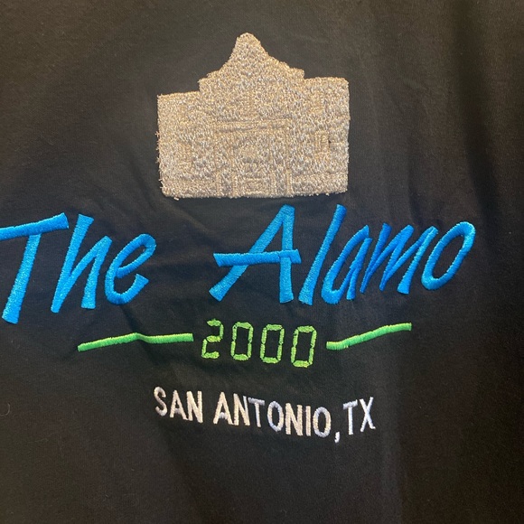 VTG Y2K Texas Embroidered The Alamo T-Shirt L - Picture 2 of 9